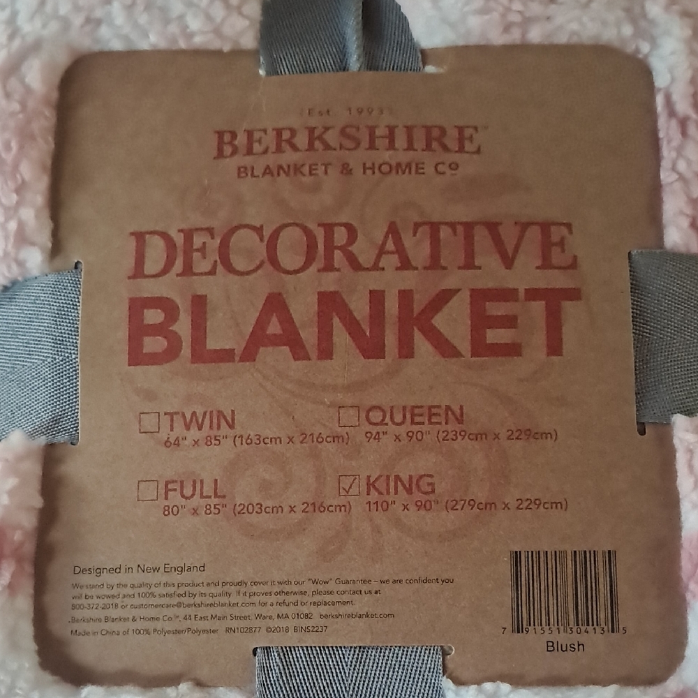Berkshire Pink Decorative Blanket